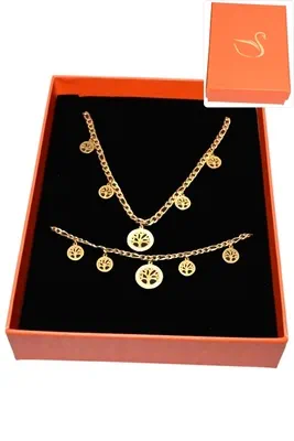Coffret arbre de la vie parure bijoux collection hervé aliex Or