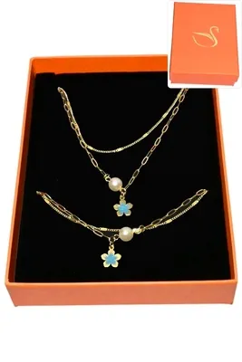 Coffret fleur parure bijoux collection hervé aliex Or