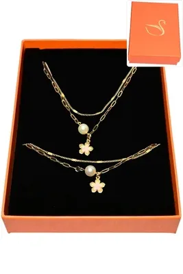 Coffret fleur parure bijoux collection hervé aliex Or