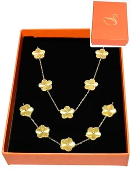 Coffret fleur parure bijoux collection hervé aliex Or