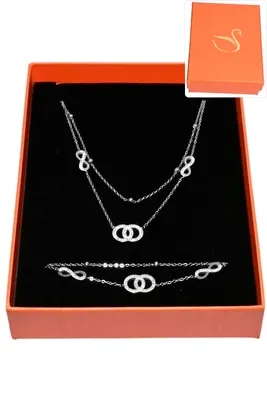 Coffret infini parure bijoux collection hervé aliex Argent
