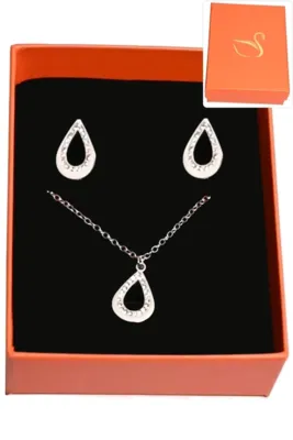 Coffret goutte parure bijoux collection hervé aliex Argent