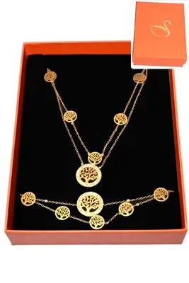 Coffret arbre de la vie parure bijoux collection hervé aliex Or