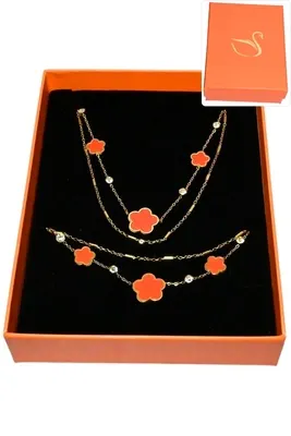 Coffret fleur parure bijoux collection hervé aliex Or