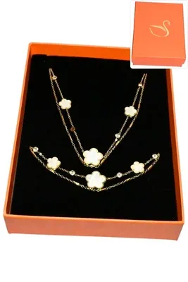 Coffret fleur parure bijoux collection hervé aliex Or