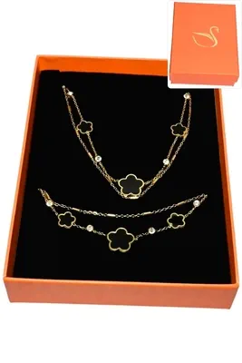 Coffret fleur parure bijoux collection hervé aliex Or