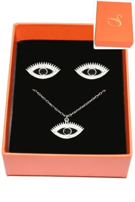 Coffret oeil de Fatma parure bijoux collection hervé aliex Argent