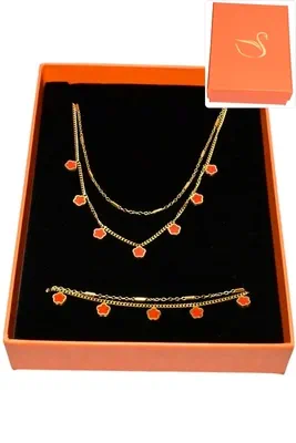 Coffret fleur parure bijoux collection hervé aliex Or