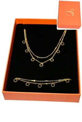 Coffret fleur parure bijoux collection hervé aliex Or