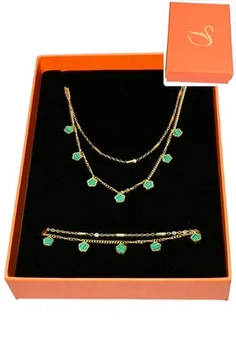 Coffret fleur parure bijoux collection hervé aliex Or