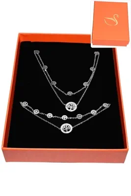 Coffret arbre de la vie parure bijoux collection hervé aliex Argent