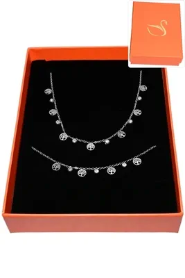 Coffret arbre de la vie parure bijoux collection hervé aliex Argent