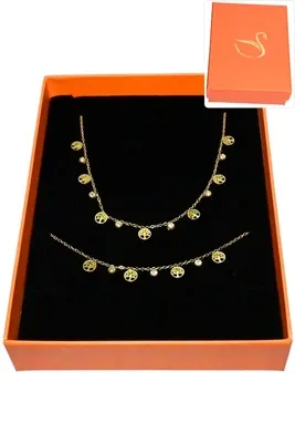 Coffret arbre de la vie parure bijoux collection hervé aliex Or