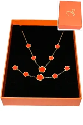 Coffret fleur parure bijoux collection hervé aliex Or