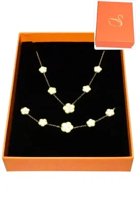 Coffret fleur parure bijoux collection hervé aliex Or
