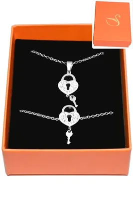 Coffret coeur clé parure bijoux collection hervé aliex Argent