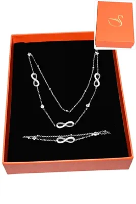 Coffret infini parure bijoux collection hervé aliex Argent