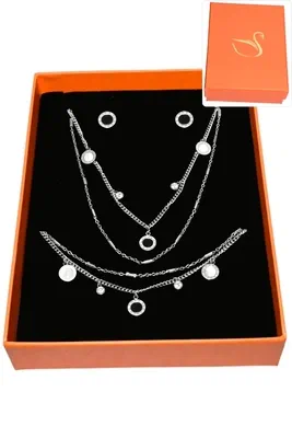 Coffret chiffre romain parure bijoux collection hervé aliex Argent