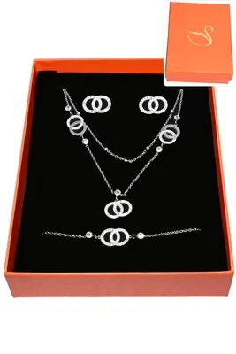 Coffret infini parure bijoux collection hervé aliex Argent