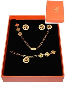 Coffret arbre de la vie parure bijoux collection hervé aliex Or