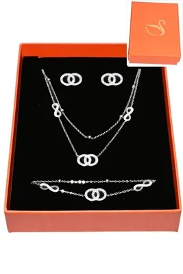 Coffret infini parure bijoux collection hervé aliex Argent