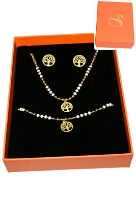 Coffret arbre de la vie parure bijoux collection hervé aliex Or