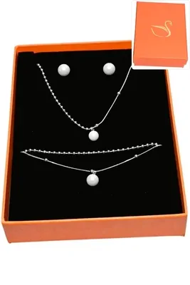 Coffret perle parure bijoux collection hervé aliex Argent