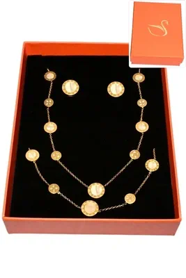Coffret chiffre romain parure bijoux collection hervé aliex Or