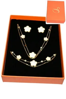 Coffret fleur parure bijoux collection hervé aliex Or