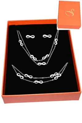 Coffret infini parure bijoux collection hervé aliex Argent