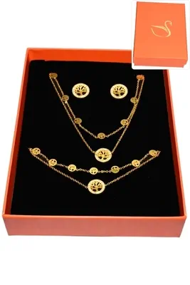 Coffret arbre de la vie parure bijoux collection hervé aliex Or