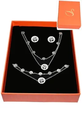 Coffret arbre de la vie parure bijoux collection hervé aliex Argent