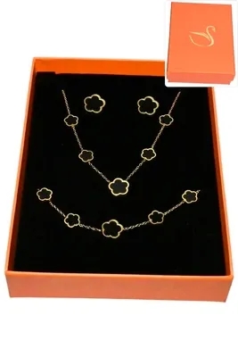 Coffret fleur parure bijoux collection hervé aliex Or