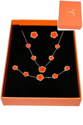 Coffret fleur parure bijoux collection hervé aliex Or