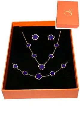 Coffret fleur parure bijoux collection hervé aliex Or