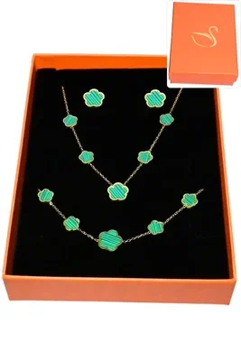 Coffret fleur parure bijoux collection hervé aliex Or