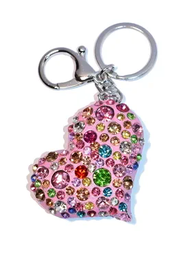 porte-cle Coeur Argent 85EF03 