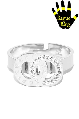 Bague taille réglable infini chiffre romain Argent 7DF74B 