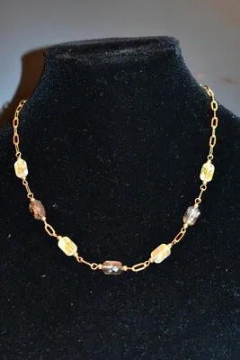 Collier pierre minérale Or C98C0A 