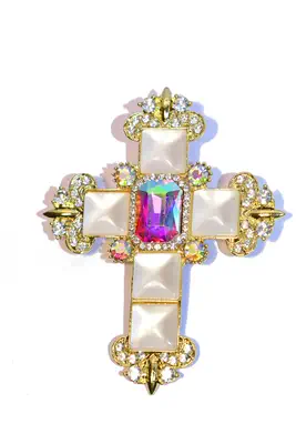 broche croix Or 994215 