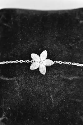 Bracelet fleur Argent 5D0342 