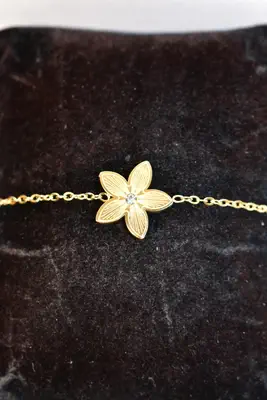 Bracelet fleur Or 5D0342 