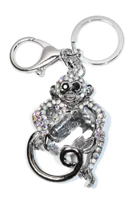 porte-cle singe Argent 9FC1BE 