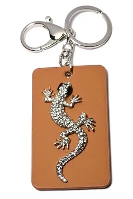 porte-cle salamandre Argent 8752B5 