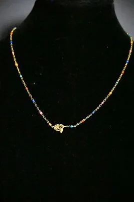 Collier fleur Or C2E099 