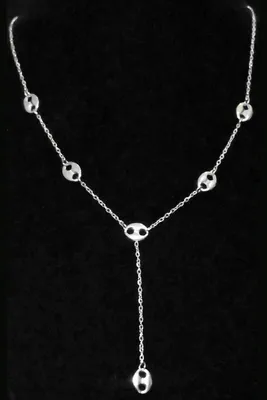 Collier graine de café Argent 06B69C 