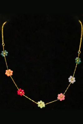Collier fleur OR 15D8EC 