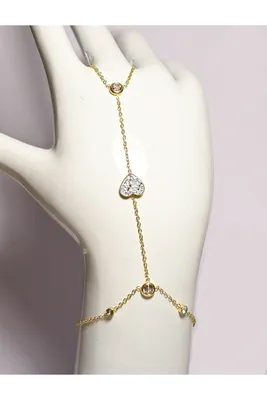 Bague bracelet sexy coeur Or 8C515B 