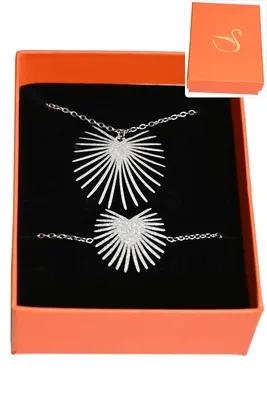 Coffret feuille de la vie parure bijoux collection hervé aliex Argent