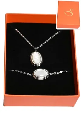 Coffret pierre minérale parure bijoux collection hervé aliex Argent